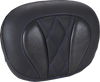Deluxe Sissy Bar Pad - Diamond - Sky Blue Stitch - FLT/FLH '23-'25 - view 1