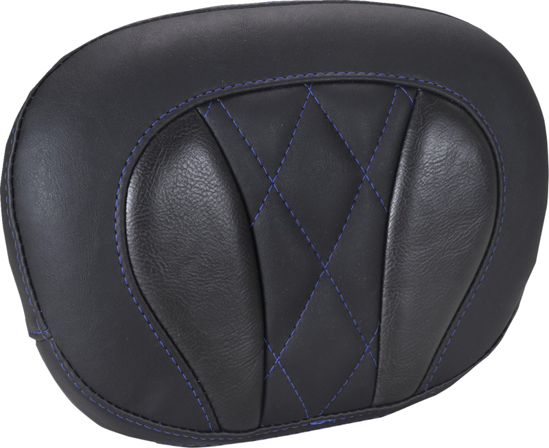 Deluxe Sissy Bar Pad - Diamond - Sky Blue Stitch - FLT/FLH '23-'25
