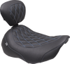 Wide Tripper™ Seat - Solo - Sky Blue Stitching - FLT/FLH '23-'25 - view 2