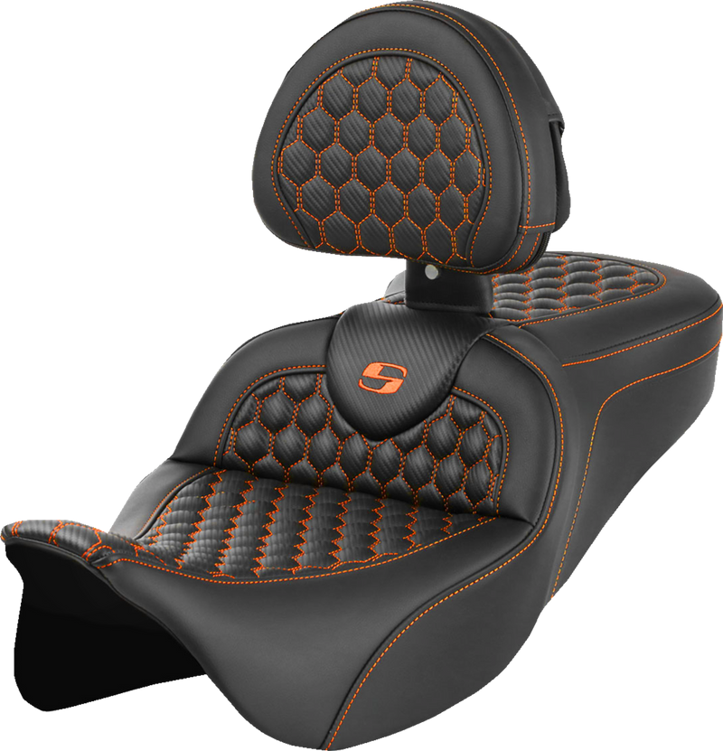SEAT ROADSOFA HC W/BR ORANGE STITCH