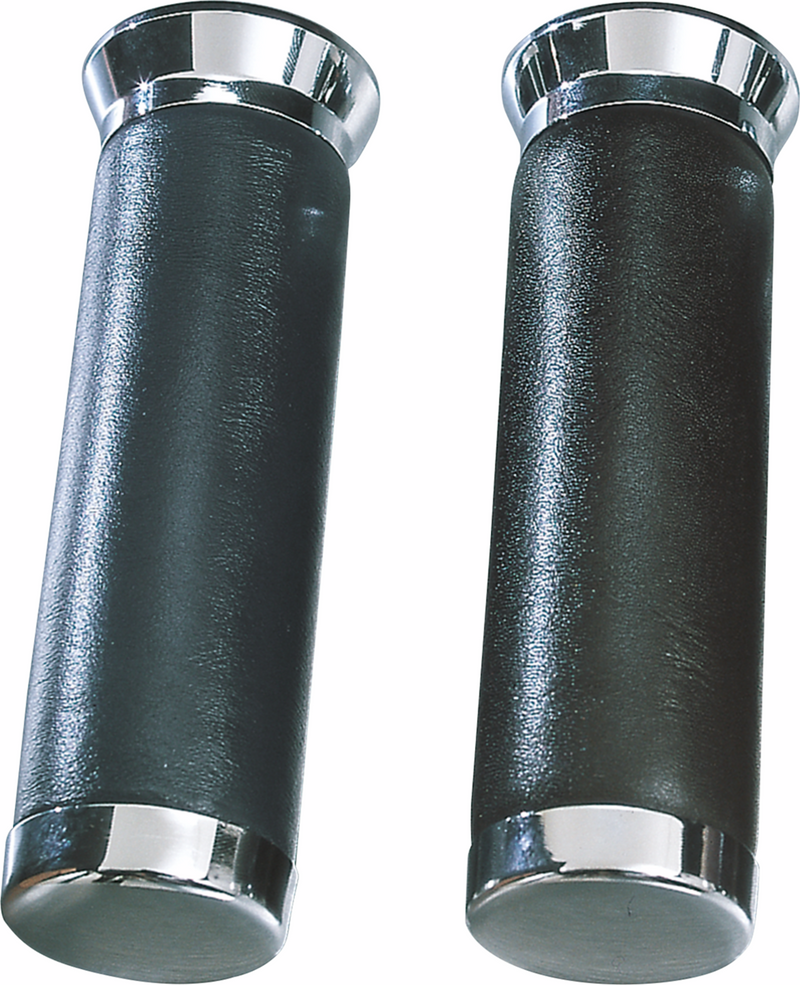 Leather-Covered Grips - Black