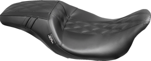 Outcast GT-2 Seat - Full-Length - w/o Backrest - Black Double Diamond - Perforated - FL '08-'23
