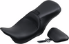 Outcast 2-Up Seat - With Backrest - Smooth - Black - FL '08-'23 - view 1