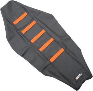 Ribbed Seat Cover - Black Cover/Orange Ribs - KTM '15-'18
