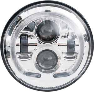 LED Headlight - 7" - Chrome