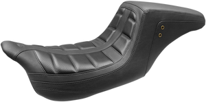 Squareback One-Piece Seat - Tuck and Roll - Black w/ Black Stitching - FL '08-'25