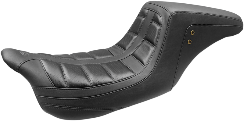 Squareback One-Piece Seat - Tuck and Roll - Black w/ Black Stitching - FL '08-'25