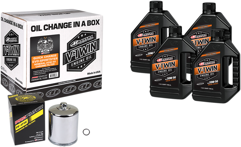 Evo/Sportster Quick Oil Change Kit - Chrome Filter
