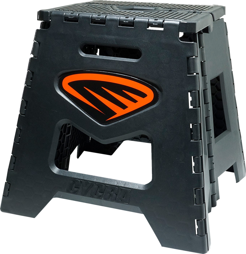 Moto Stand - Folding - Black with Orange Decal