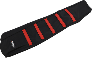 Ribbed Seat Cover - Black Cover/Red Ribs - Honda CRF250/450 '21-'25
