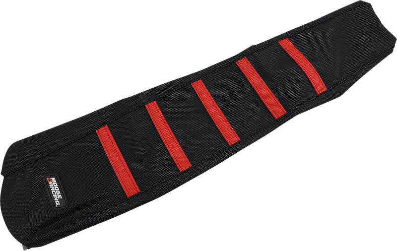 Ribbed Seat Cover - Black Cover/Red Ribs - Honda CRF250/450 '21-'25