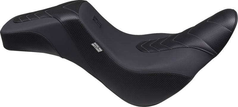 Signature Series Squareback™ Seat - Gripper Vinyl - Chevron - Gunmetal Stitch - FL/FX '18-'25