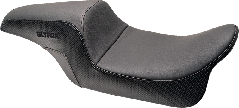 Drifter Seat - Black Logo - Smooth Vinyl - Carbon Fiber - FL '08-'23