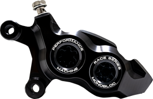 Caliper - 137 X 4B - Left - Black Anodized with Black Bore Caps