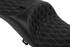 Extended Reach Freedom Seat - Vinyl - Double Diamond - Silver Stitch - FLT/FLH '09-'25 - view 4