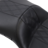 Maverick Daddy Long Legs Seat - Black w/ Black HR Inlay - Double Diamond - FL '08-'25 - view 3