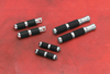 Rubber Foot Pegs - Rigid Mount - Chrome/Black - view 2