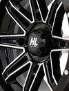 Wheel - HL22 - Front/Rear - Gloss Black w/Machined - 14x7 - 4/137 - 4+3 (+10 mm) - view 2