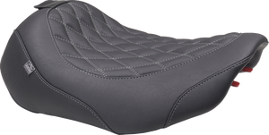 Wide Tripper™ Seat - Solo - Gun Metal Stitching - FLT/FLH '23-'25