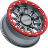 Wheel - Alpha - Front/Rear - Gunmetal/with Red Ring - 15x7 - 4/156 - +10 mm - view 2