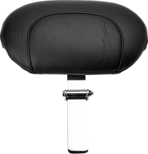 Wide Solo Seat - With Backrest - Black - Studded w/ Concho - FLST/FXST '00-'06
