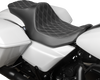 Predator III 2-Up Seat - Vinyl - Double Diamond - Silver Stitching - FLT/FLH '23-'24 - view 4