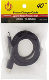 Male USB-C to Male USB-C Cable - Phone - Charger - 40" - Black - view 2