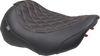 Wide Tripper™ Seat - Solo - Mandarin Orange Stitching - FLT/FLH '23-'25 - view 1