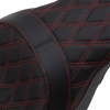 Forward Positioned Predator 2-Up Seat - Double Diamond - Red Stitched - FL '08-'23 - view 2