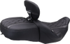 Deluxe Driver Backrest - Diamond - Black Stitching - FLT/FLH '23-'25 - view 2