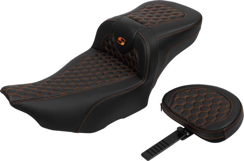 SEAT ROADSOFA EXT RCH W/BR ORANGE STITCH