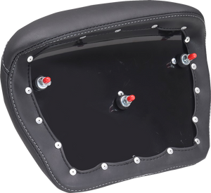 Deluxe Chopped Tour-Pak® Sissy Bar Pad - Black w/ Gunmetal Stitch - Touring