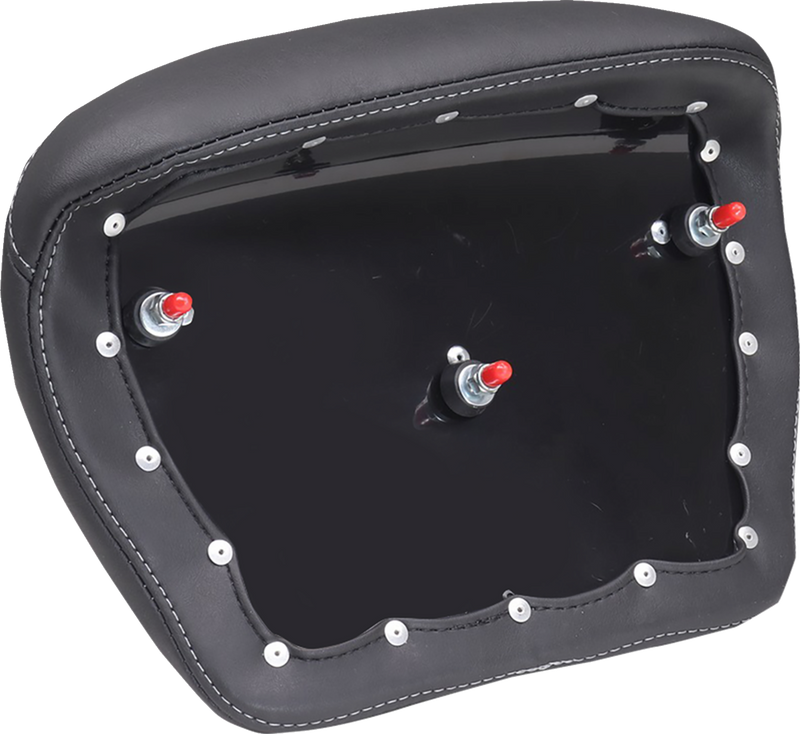 Deluxe Chopped Tour-Pak® Sissy Bar Pad - Black w/ Gunmetal Stitch - Touring