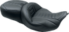 One-Piece Deluxe Touring Seat - Black w/ Sky Blue Stitching - FL '08-'25 - view 2