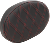 Oval Sissy Bar Pad - Double Diamond - Red Stitch - FL '99-'22 - view 2