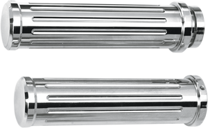 Chrome Billet Grips - Ball-Milled