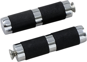Toe Peg - with Rubber - Chrome/Black