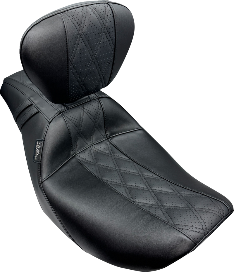 Outcast Full-Length Seat - With Backrest - GT2 Inlay - FLH/FLT '23-'25
