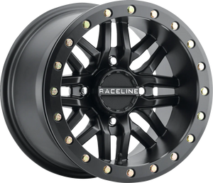Wheel - Ryno - Beadlock - Rear - Black/with Black Ring - 15x10 - 4/156 - 5+5