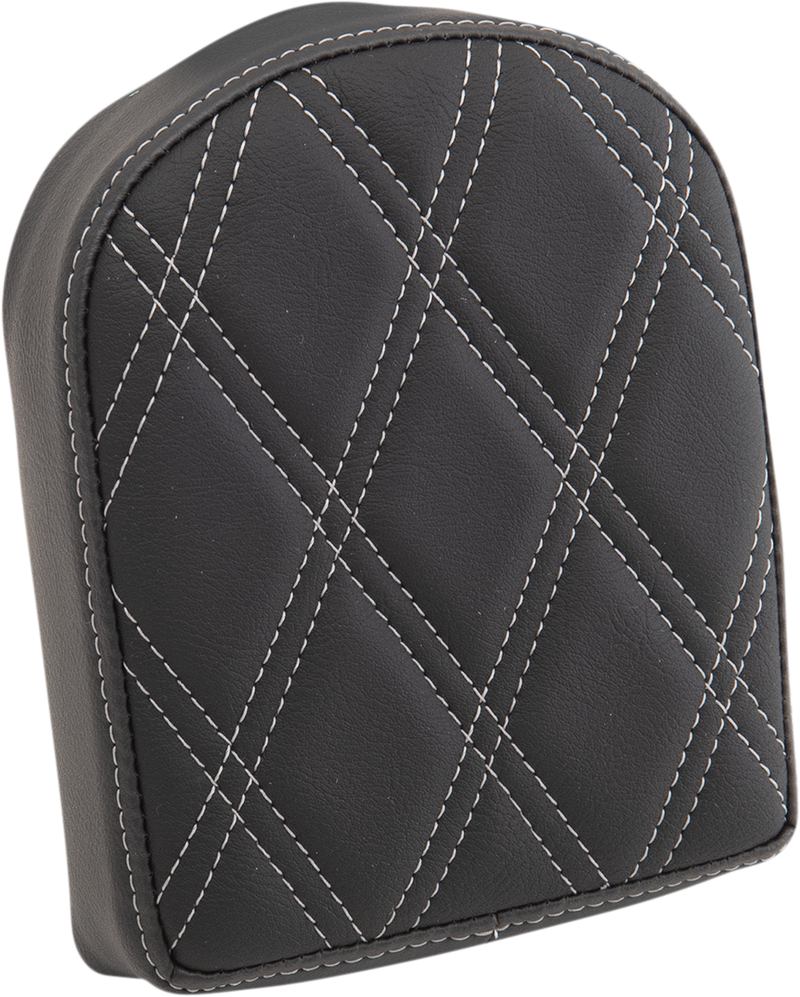 Sissy Bar Pad - Double Diamond - Silver - Short - 2" Thick