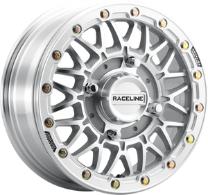 Wheel - Omega Beadlock - Rear - Machined with Gloss Silver Ring - 15x10 - 4/156 - +10 mm