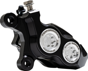 Caliper - 137 X 4B - Left - Black Anodized with Clear Bore Caps