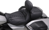 Deluxe Touring Solo Seat - w/ Backrest - Gunmetal Stitch - FLT/FLH '23-'25 - view 5