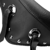 Wide Solo Seat - With Backrest - Black - Studded w/ Concho - FLST/FXST '00-'06 - view 2