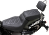 Squareback Sissy Bar Pad - Black - Diamond Stitch - Chief '22-'23 - view 1