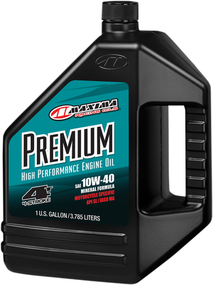 Premium High Performance Mineral 4T Engine Oil - 10W-40 - 1 US gallon