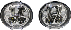 LED Headlight - 5-3/4" - Chrome