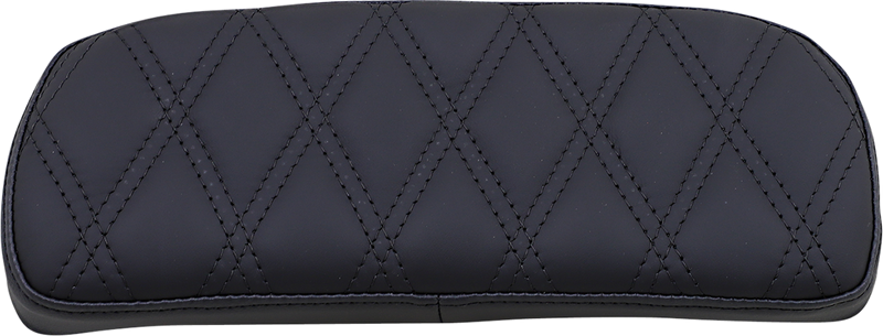 Chopped Tour-Pak Pad - Solar Leather - Black Double Diamond - 1-3/4" Thick