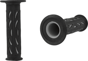 724 Dual Density Sportbike Grips - Open Ends - Black/Gray