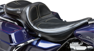 Maverick Daddy Long Legs Seat - Black - Stitched - FLT '02-'07